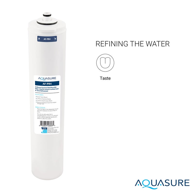 Aquasure Premier Series Complete 4-Stage Quick Twist Filter Replacement Cartridge Bundle Set AF-CP75 | Compatible with AS-PR75 4-Stage Under Sink Reverse Osmosis RO Water Filtration System - Image 5